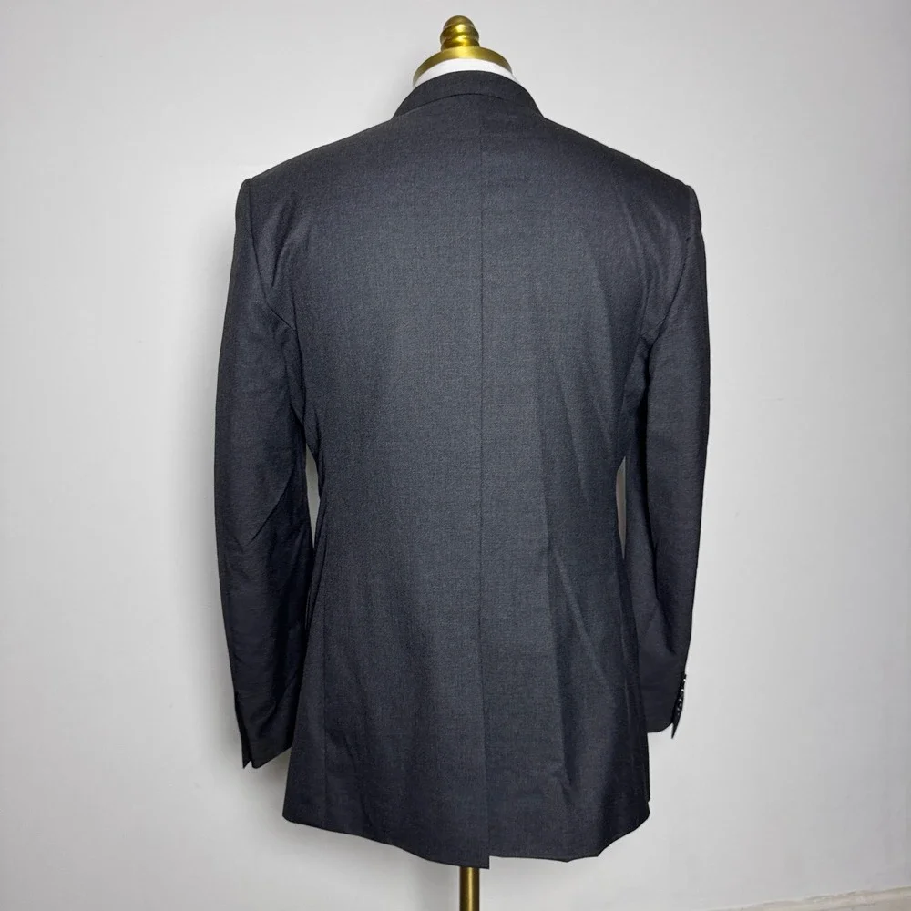 J.Crew Aldridge Blazer Mens 42R Gray Solid Loro Piana Super 120s Wool Sport Coat